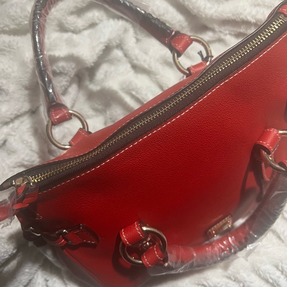 Dooney & Bourke Cherry Red Satchel - Picture 5 of 7
